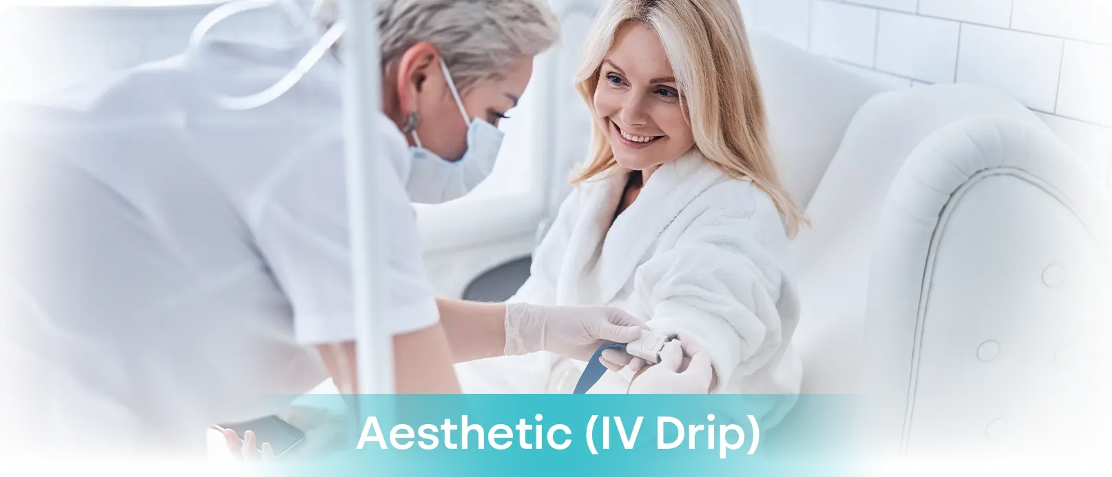 women do an aesthetic iv drip