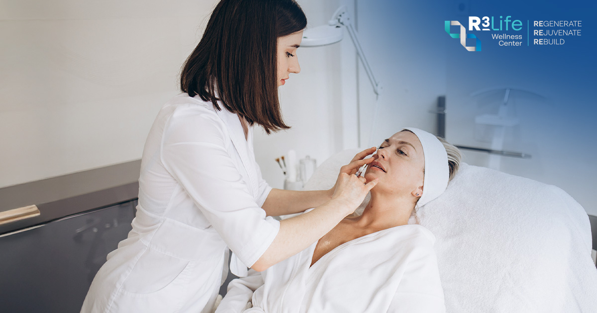 Skin conditioning and tissue restoration before facial injection procedures