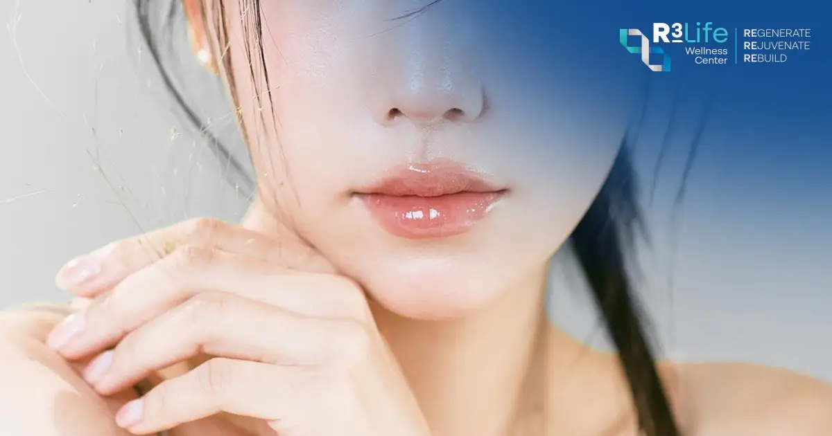 ผู้หญิงผิวสุขภาพดี ผิวโกลว์ แนวคิด anti aging และสมดุลผิวจากภายใน