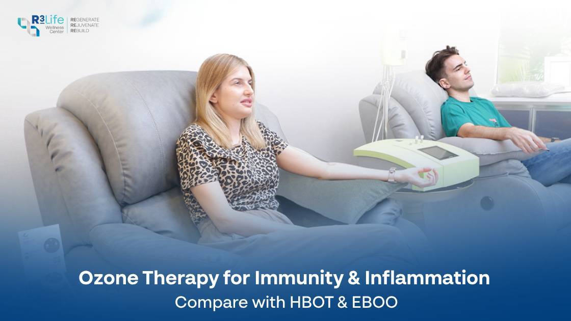 โอโซนบำบัดเพื่อเสริมภูมิคุ้มกันและลดการอักเสบ เปรียบเทียบกับ HBOT และ EBOO  1