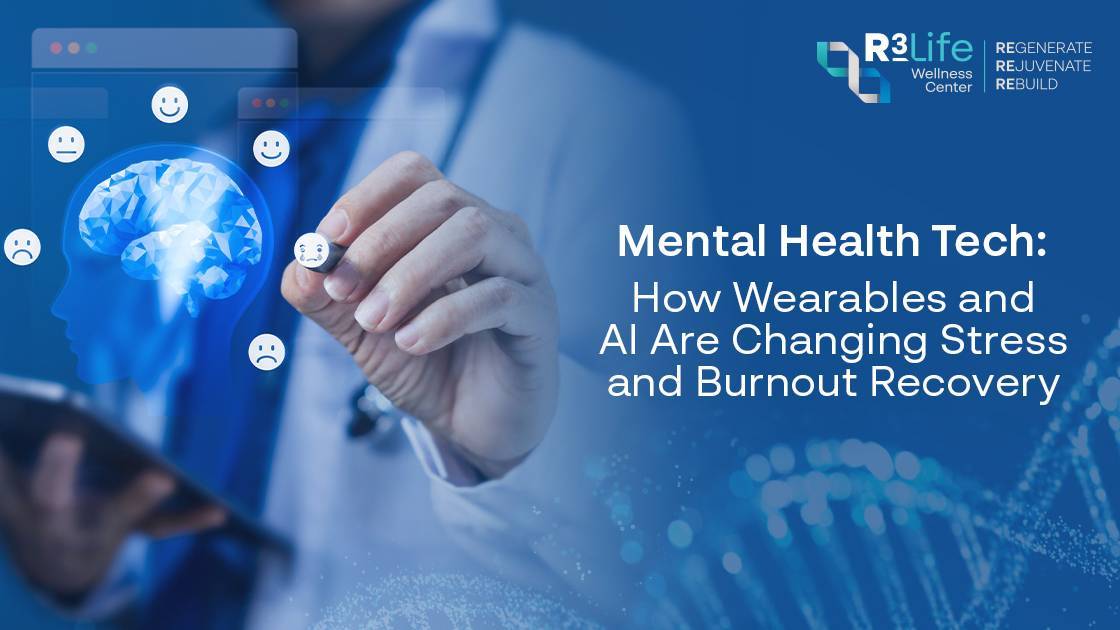 Professional using wearable health technology to monitor stress, sleep quality, and mental wellbeing.