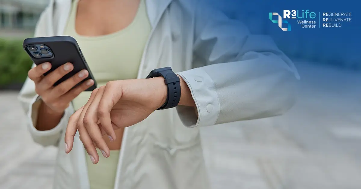 Wearable device tracking sleep quality, respiratory rate, and overnight recovery metrics during sleep.
